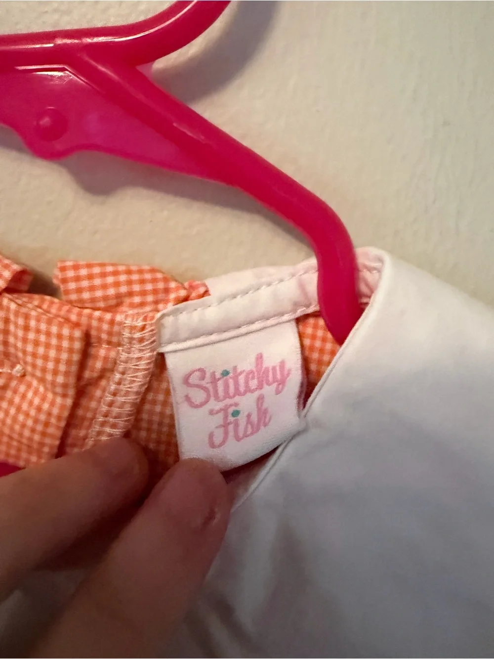 Stitchy Fish Orange Pumpkin Dress